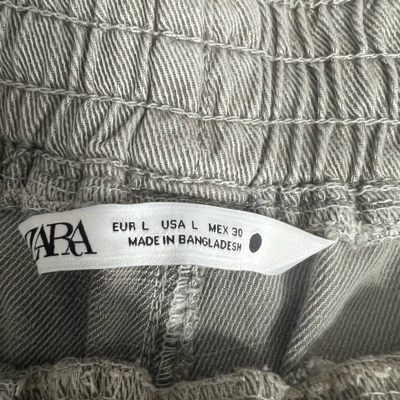 Zara Gray Casual Cargo Pull on Pants - Picture 8 of 8